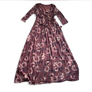 Pinkblush Dusty Rose Floral Maxi Dress